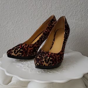 Nine West Multi-Colored Leopard Heels